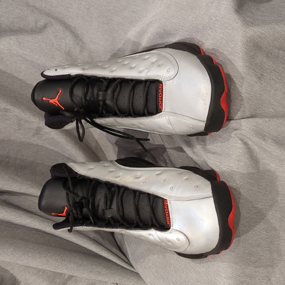 Jordans retro 13 reflective silver shoe